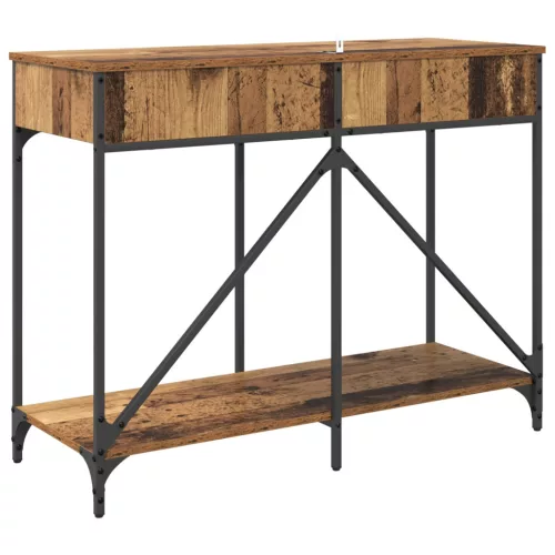  Konzolasztal fiókkal Öreg fa 100 x 39 x 78,5 cm Faanyag