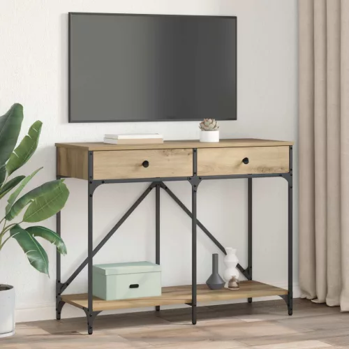  Konzolasztal fiókkal Artisan tölgy 100 x 39 x 78,5 cm Faanyag