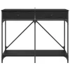 Konzolasztal fiókkal Fekete tölgy 100 x 39 x 78,5 cm Faanyag
