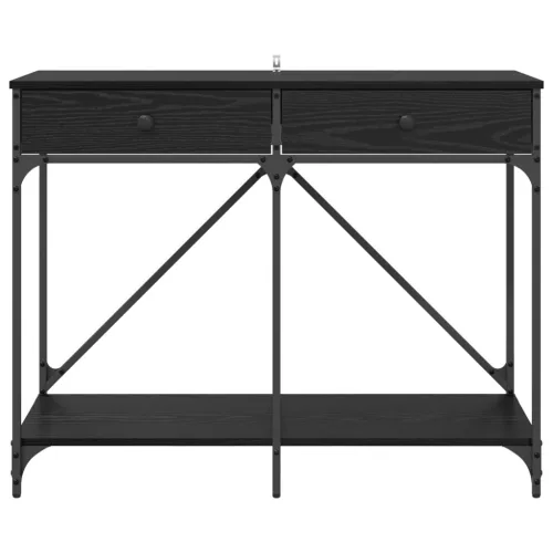  Konzolasztal fiókkal Fekete tölgy 100 x 39 x 78,5 cm Faanyag