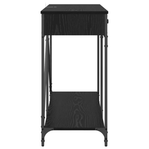  Konzolasztal fiókkal Fekete tölgy 100 x 39 x 78,5 cm Faanyag