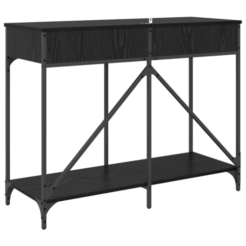  Konzolasztal fiókkal Fekete tölgy 100 x 39 x 78,5 cm Faanyag