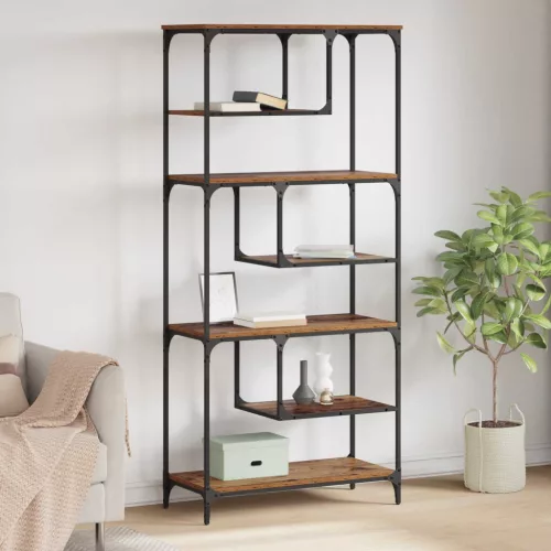  Könyvszekrény Régi fa 81 x 36 x 176 cm Faanyag