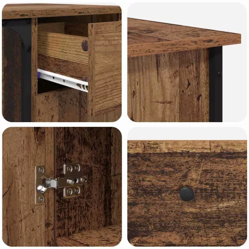  Asztal Öreg fa 141 x 141 x 75 cm Faanyag