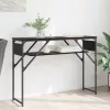  Konzolasztal Fekete tölgy 105x30x75cm Faanyag