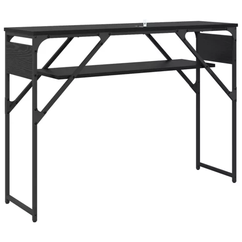  Konzolasztal Fekete tölgy 105x30x75cm Faanyag