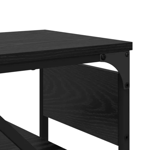  Konzolasztal Fekete tölgy 105x30x75cm Faanyag