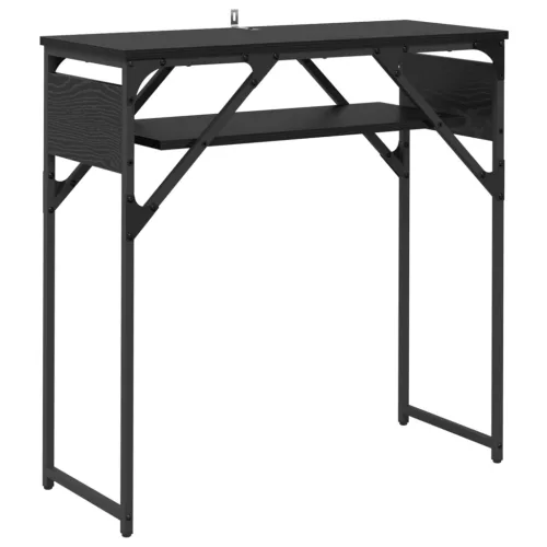  Konzolasztal Fekete tölgy 75x30x75cm Faanyag