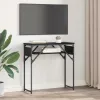  Konzolasztal Fekete tölgy 75x30x75cm Faanyag