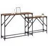  Konzolasztal 2 pcs Öreg fa 100 x 28 x 75 cm Faanyag