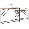  Konzolasztal 2 pcs Artisan tölgy 100 x 28 x 75 cm Faanyag