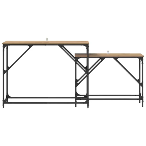  Konzolasztal 2 pcs Artisan tölgy 100 x 28 x 75 cm Faanyag