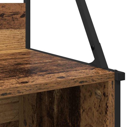  Ruhafogó polcokkal tárolóval Öreg fa 100 x 41 x 184 cm Faanyag