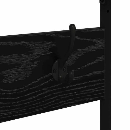  Ruhafogó polcokkal Fekete tölgy 100 x 41 x 184 cm Faanyag