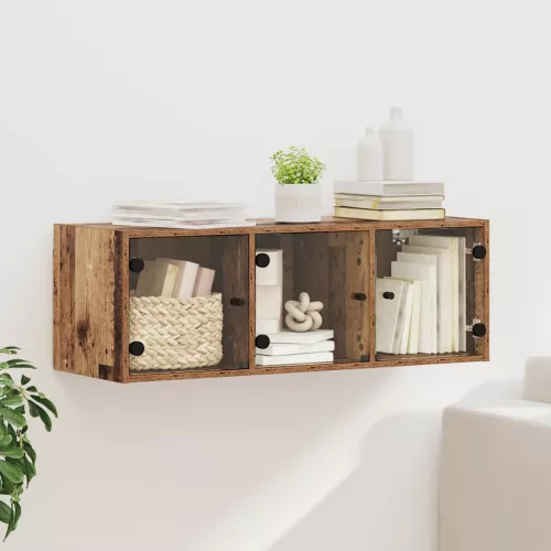  Fali Szekrény Falra szerelhető Öreg fa 102 x 37 x 35 cm Faanyag