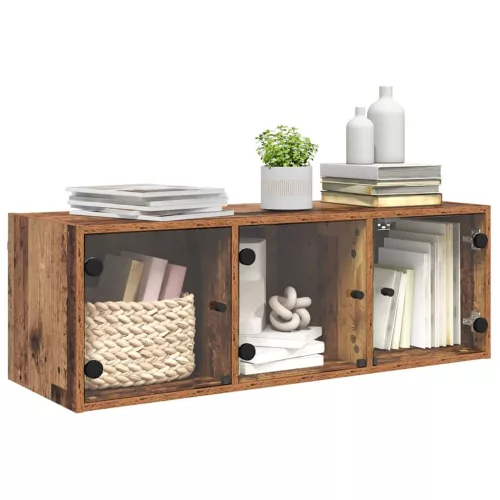  Fali Szekrény Falra szerelhető Öreg fa 102 x 37 x 35 cm Faanyag