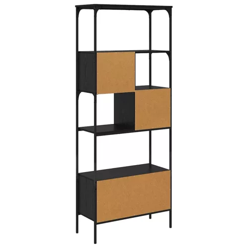  Könyvszekrény Fekete tölgy 76 x 33 x 188,5 cm Faanyag