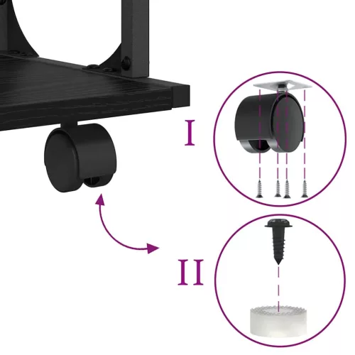  Nyomtatóállvány Fekete tölgy 41 x 28 x 33.5 cm Faanyag