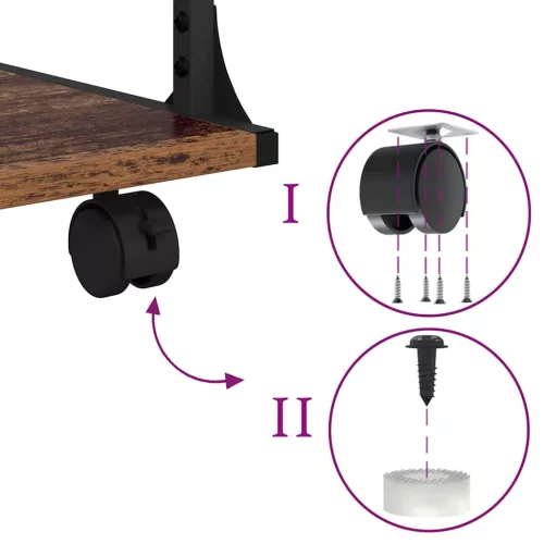  Nyomtatóállvány Öreg fa 43 x 48 x 64 cm Faanyag