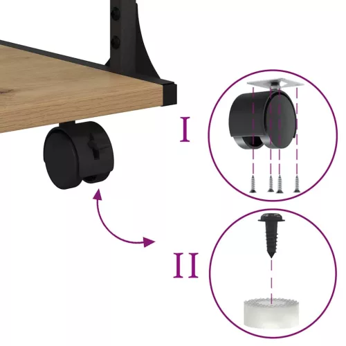  Nyomtatóállvány Artisan tölgy 43 x 48 x 64 cm Faanyag