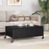  Dohányzóasztal Fekete tölgy 91 x 55 x 32 cm Faanyag
