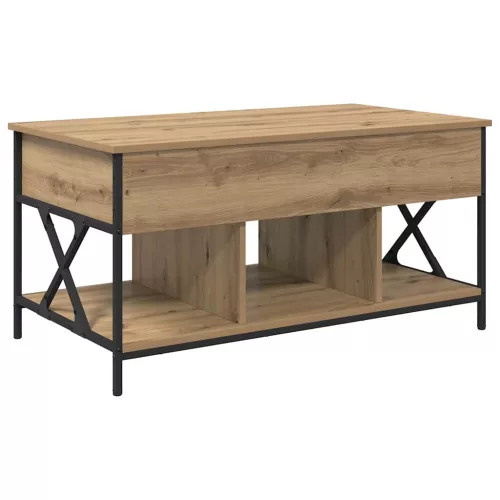  Dohányzóasztal kézműves tölgy 100 x 55 x 50 cm Faanyag