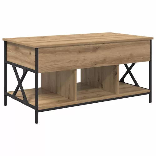  Dohányzóasztal kézműves tölgy 100 x 55 x 50 cm Faanyag