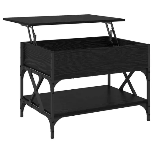  Dohányzóasztal Fekete tölgy 70x50x50cm Faanyag