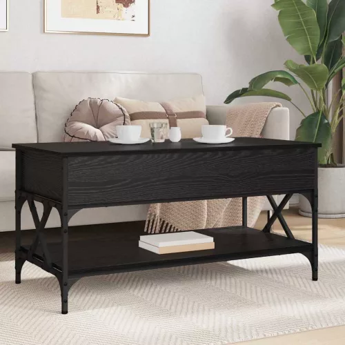  Dohányzóasztal Fekete tölgy 100 x 50 x 50 cm Faanyag