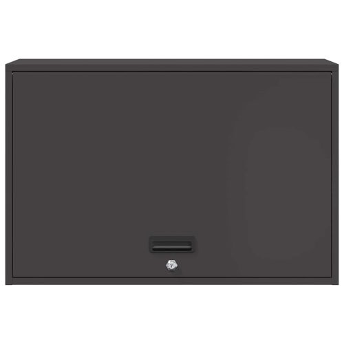  Fali szekrény a garázsba Fekete 80 x 40 x 53 cm Porfestett acél