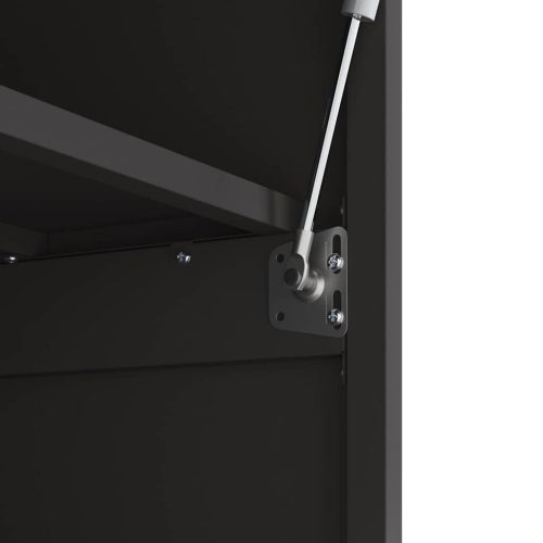  Fali szekrény a garázsba Fekete 60 x 40 x 53 cm Porfestett acél