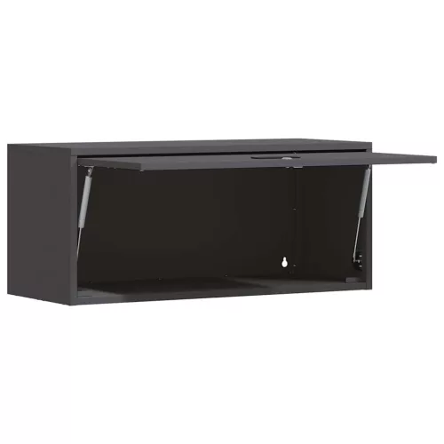  Fali szekrény a garázsba Fekete 80 x 33 x 35 cm Porfestett acél