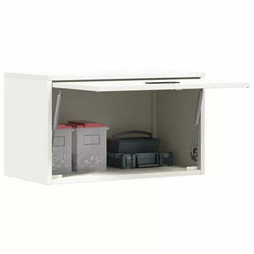  Fali szekrény a garázsba Fehér 60 x 33 x 35 cm Porfestett acél