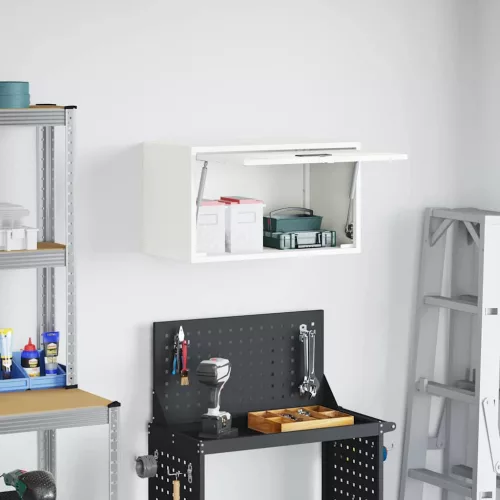  Fali szekrény a garázsba Fehér 60 x 33 x 35 cm Porfestett acél