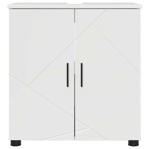  Fürdőszoba Székény Magasfényű fehér 61 x 35 x 64 cm Faanyag