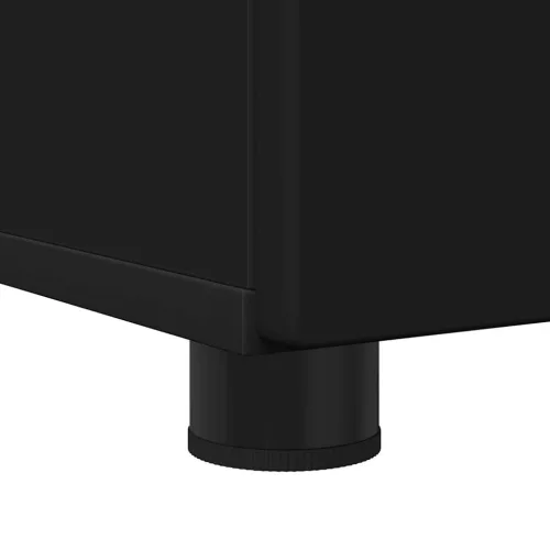  Fürdőszoba Székény polcokkal Fekete 30 x 35 x 95 cm Faanyag