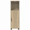  Fürdőszoba Székény ajtóval sonoma tölgy 30 x 35 x 95 cm Faanyag