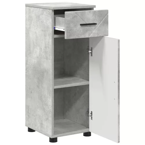  Fürdőszoba Székény fiókkal Beton szürke 30 x 35 x 80 cm Faanyag