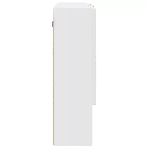  Fürdőszobai tükörszekrény ajtóval Fehér 80 x 17 x 55 cm Faanyag