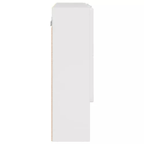  Fürdőszobai tükörszekrény Magasfényű fehér 80 x 17 x 55 cm