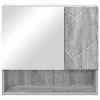  Tükörszekrény polcokkal Szürke sonoma 59 x 17 x 55 cm Faanyag