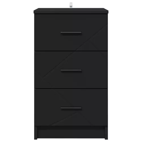  Éjjeliszekrény fiókkal Fekete 38 x 38 x 66 cm Faanyag