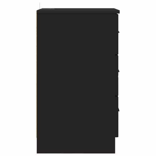  Éjjeliszekrény fiókkal Fekete 38 x 38 x 66 cm Faanyag