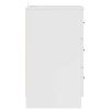  Éjjeliszekrény fiókkal Magasfényű fehér 38 x 38 x 66 cm Faanyag