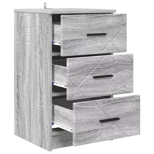  Éjjeliszekrény fiókkal Szürke sonoma 38 x 38 x 66 cm Faanyag