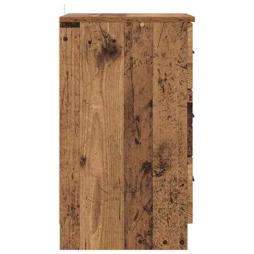  Éjjeliszekrény fiókkal Régi fa 38 x 38 x 66 cm Faanyag