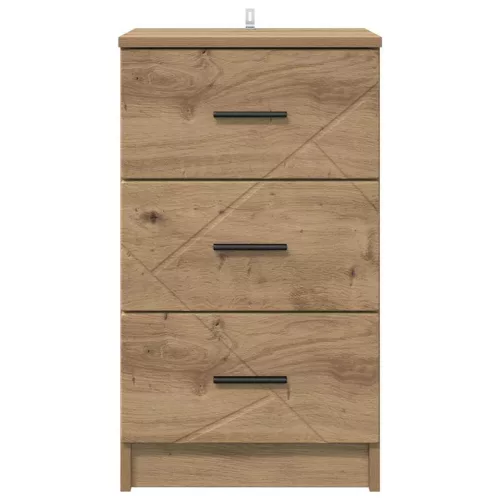  Éjjeliszekrény fiókkal kézműves tölgy 38 x 38 x 66 cm Faanyag