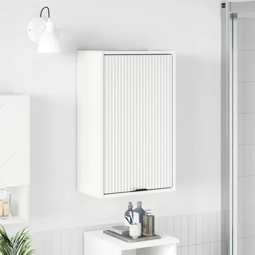  Fürdőszoba Székény tárolóval Fehér 39 x 23.5 x 65 cm Faanyag