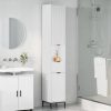  Fürdőszobai magas szekrény Magasfényű fehér 31.5 x 33 x 190 cm