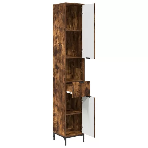  Fürdőszobai magas szekrény Füstölt tölgy 31.5 x 33 x 190 cm